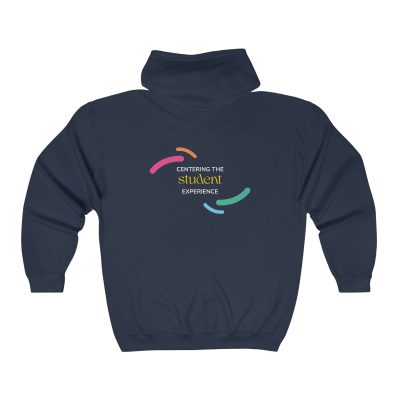 Unisex Full Zip Hooded Sweatshirt - Front Logo With Back Tagline (2 Colors)