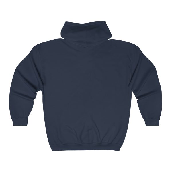 Unisex Full Zip Hooded Sweatshirt - Front Logo Only (2 Colors) - Image 4