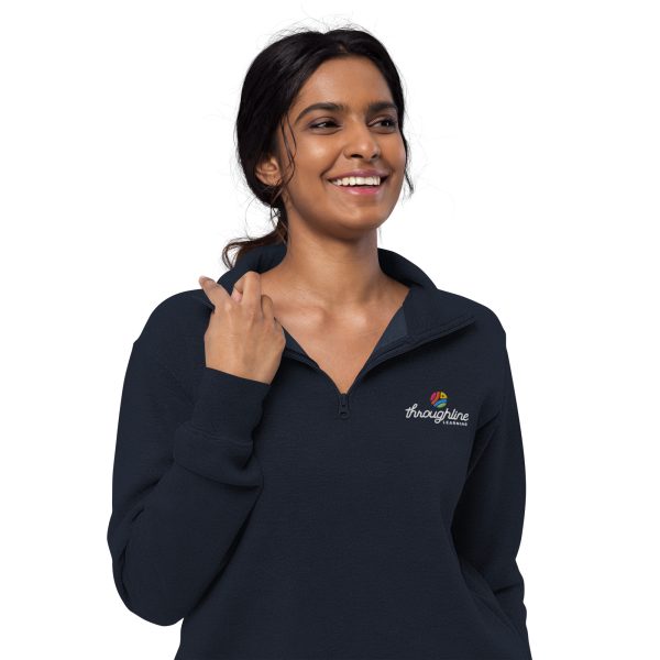 Unisex Fleece Pullover (Navy) - Image 5