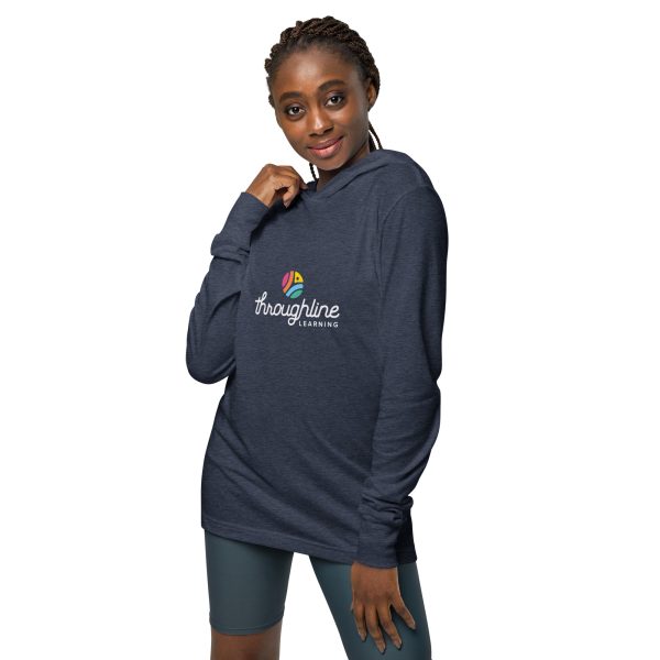 Unisex Hooded Long-Sleeve Tee - Front Logo With Back Tagline (3 Colors) - Image 9