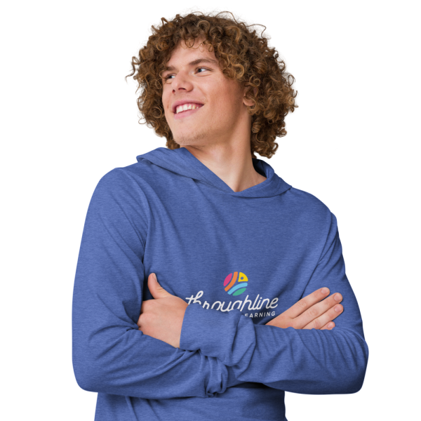 Unisex Hooded Long-Sleeve Tee - Front Logo With Back Tagline (3 Colors) - Image 4