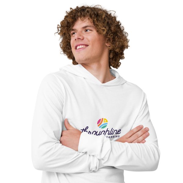 Unisex Hooded Long-Sleeve Tee - Front Logo With Back Tagline (3 Colors) - Image 6