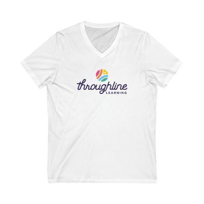 Unisex V-Neck Tee - Front Logo With Back Tagline (2 Colors)