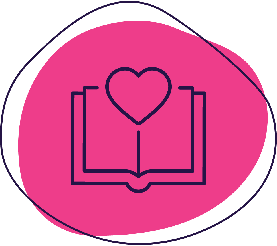 book icon with heart